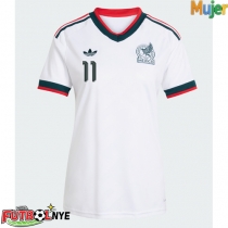 Camiseta México Santiago Gimenez #11 Visitante Equipación para mujer Mundial 2026 manga corta